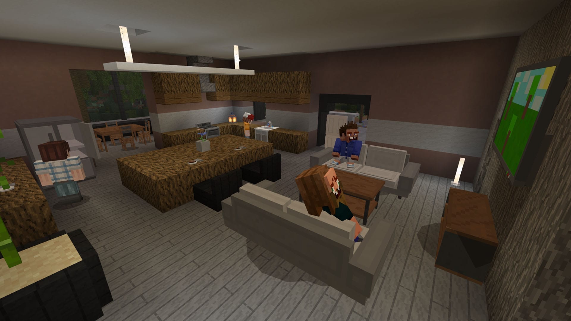 Modern Home - Roleplay Minecraft Marketplace Living Room Aurrora