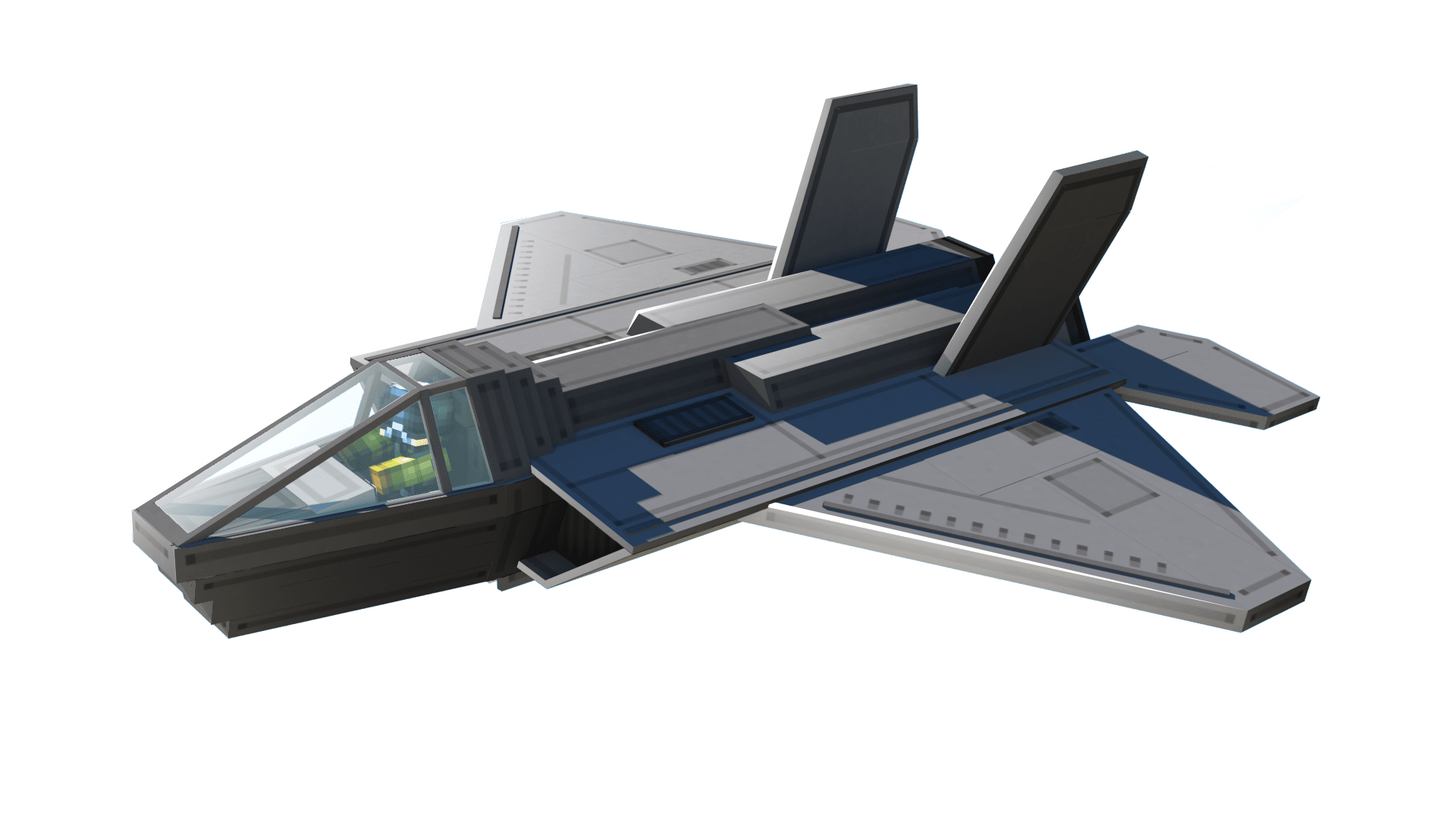 Military Jet 3D Model Minecraft Aurrora