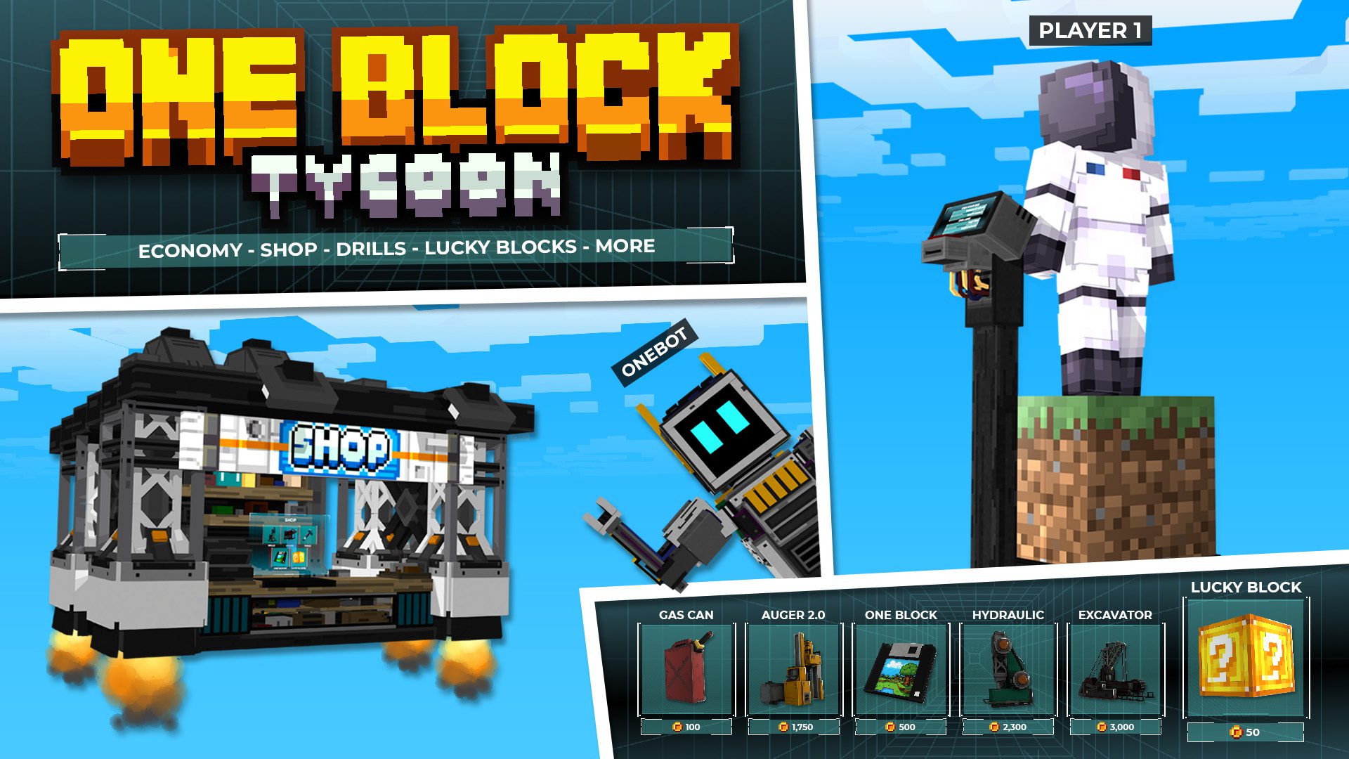 One Block - Tycoon Minecraft Marketplace Aurrora